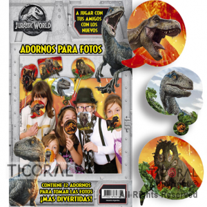 JURASSIC WORLD ADORNO PARA FOTO x 12